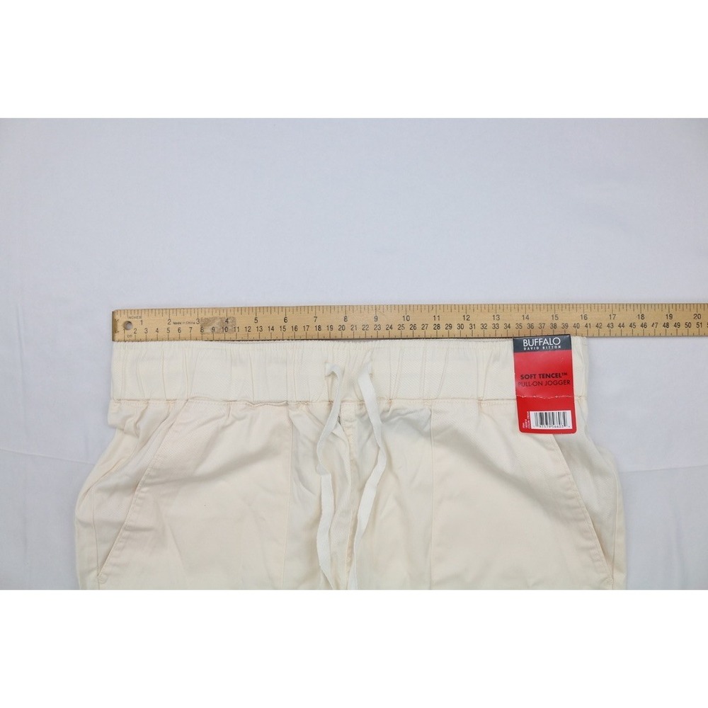 Buffalo David Bitton Women's Soft Tencel Pull-On Jogger Cream Sz M Drawstring - Picture 13 of 15
